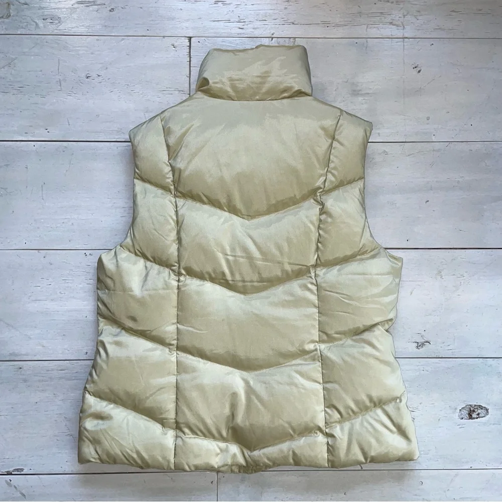 Tommy Hilfiger Women’s Lt Gold Quilted Puffer Vest Sz XXL Zip Front Zip Pockets